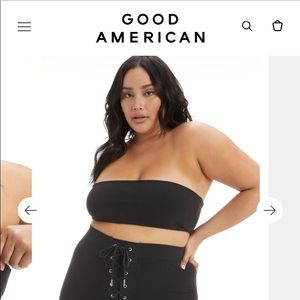 NEW with tags, Good American, basic essential bandeau in Black